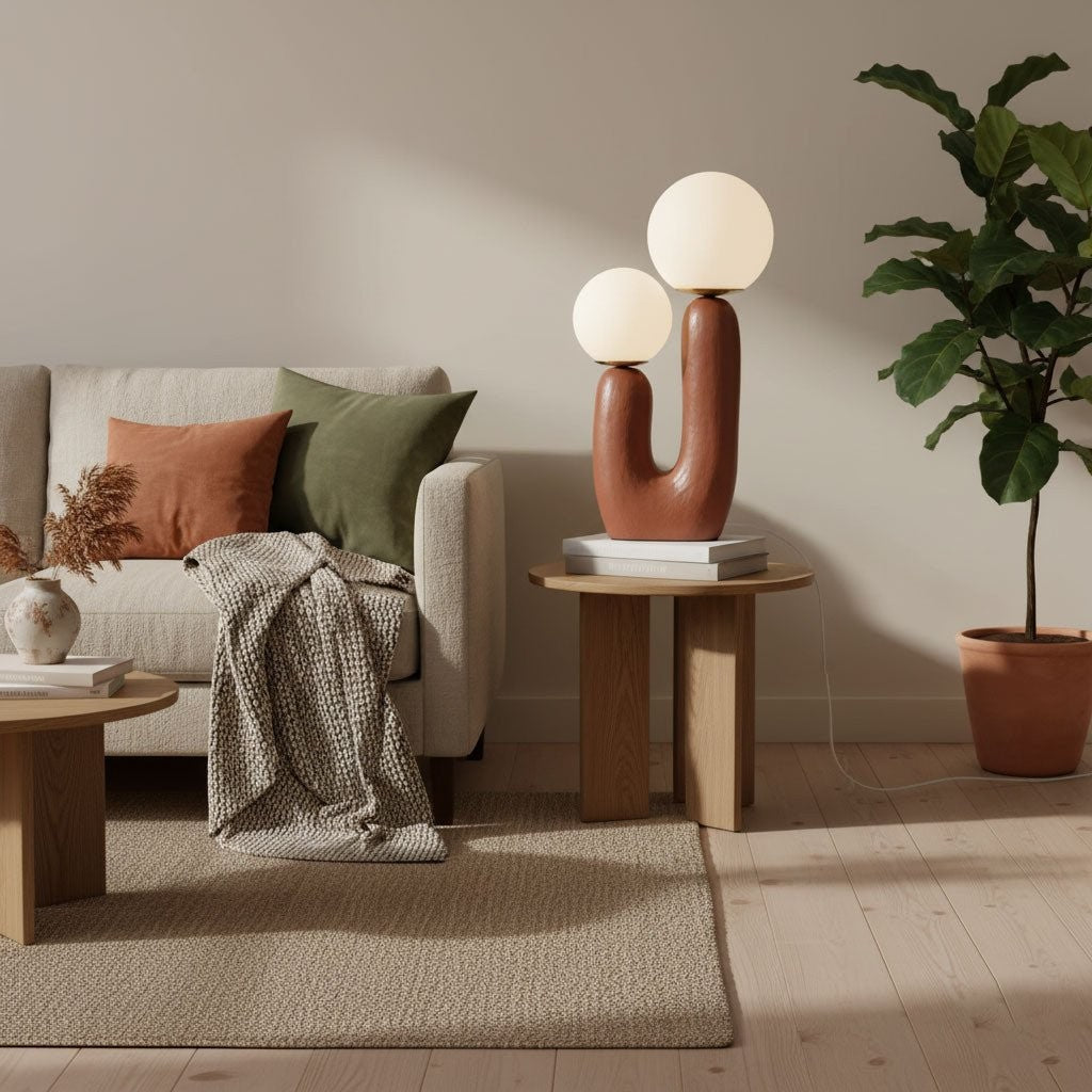 Oo Textured Resin Table Light, Bedside Table Lamp, detail 11