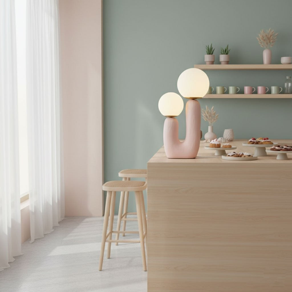 Oo Textured Resin Table Light, Bedside Table Lamp, detail 12