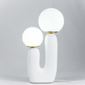 Oo Textured Resin Table Light, Bedside Table Lamp, ∅ 10.2″ x H 16.5″