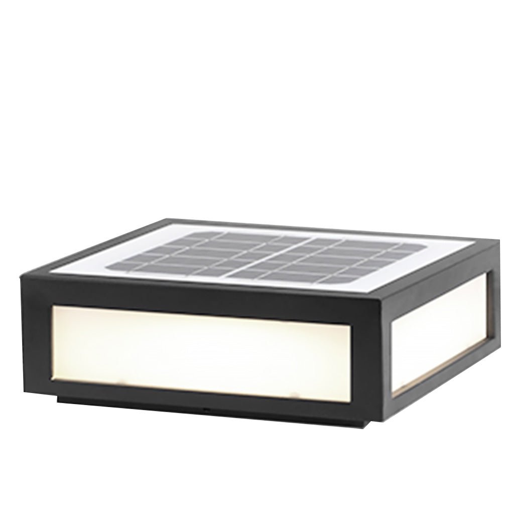 Black Square Cube Exterior Post LED Pier Mount Light, Outdoor Wall Light, detail 11