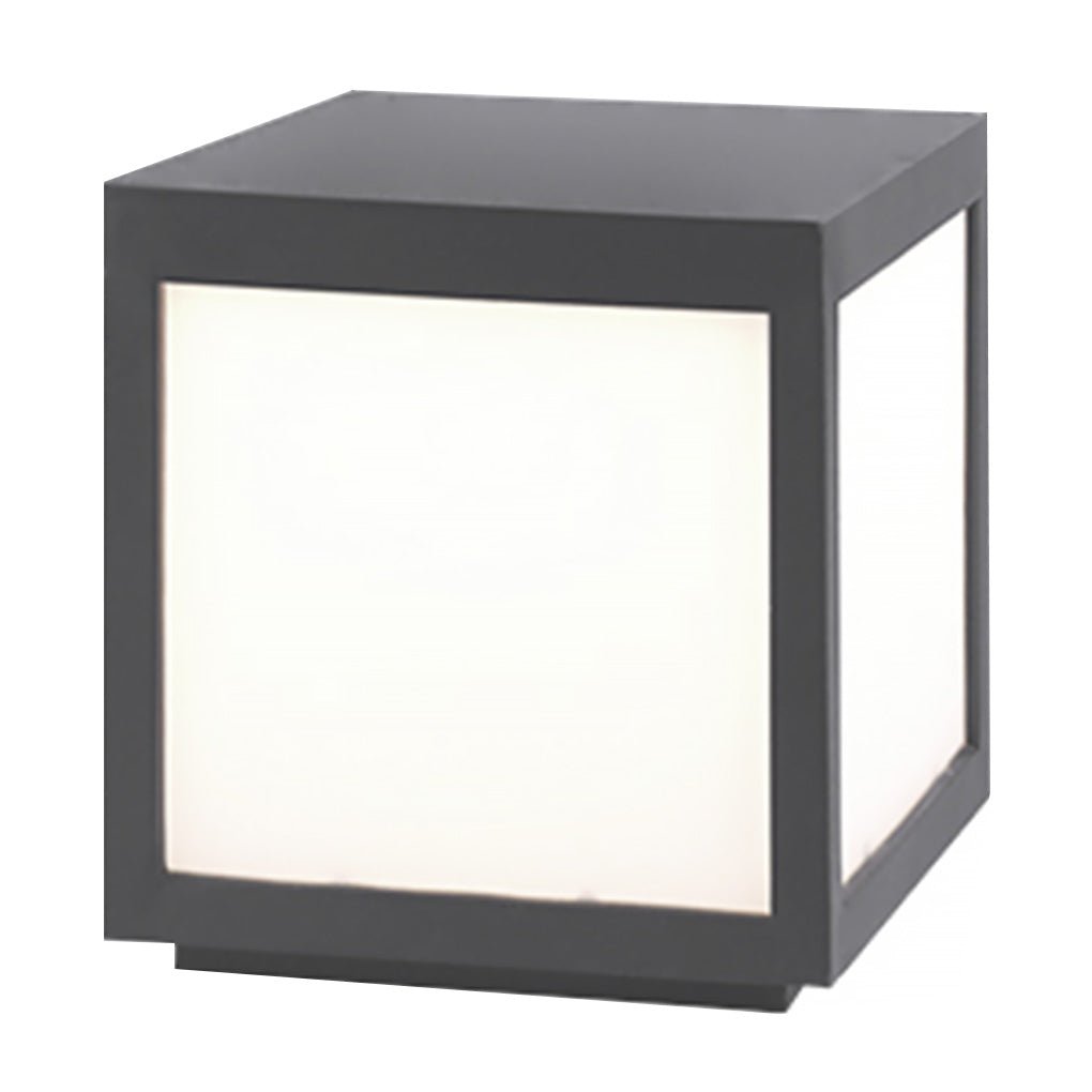 Black Square Cube Exterior Post LED Pier Mount Light, Outdoor Wall Light, detail 12