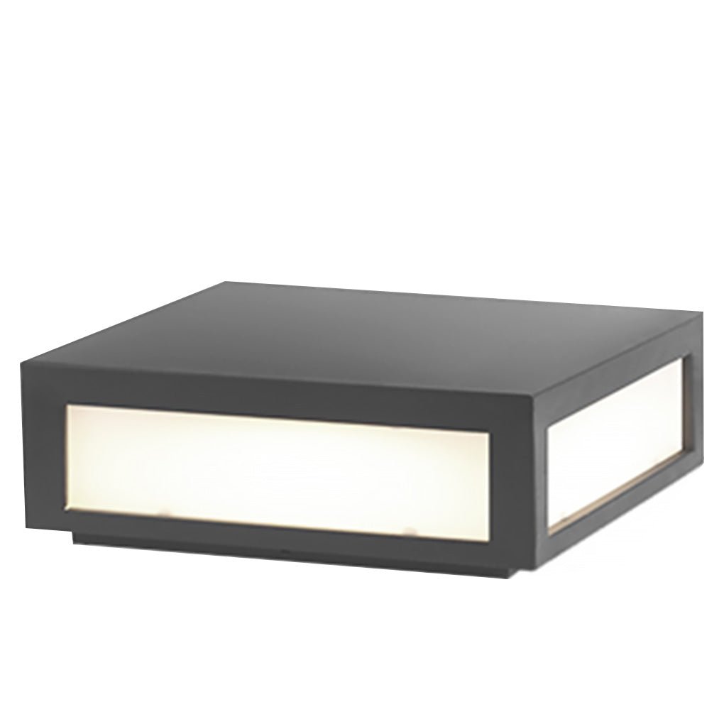Black Square Cube Exterior Post LED Pier Mount Light, Outdoor Wall Light, detail 13