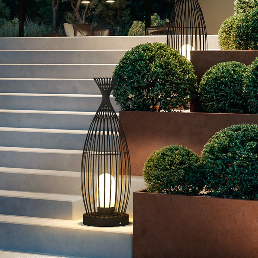 Industrial Courtyard Waterproof Caged LED Floor Light, Floor Lamp, detail 7