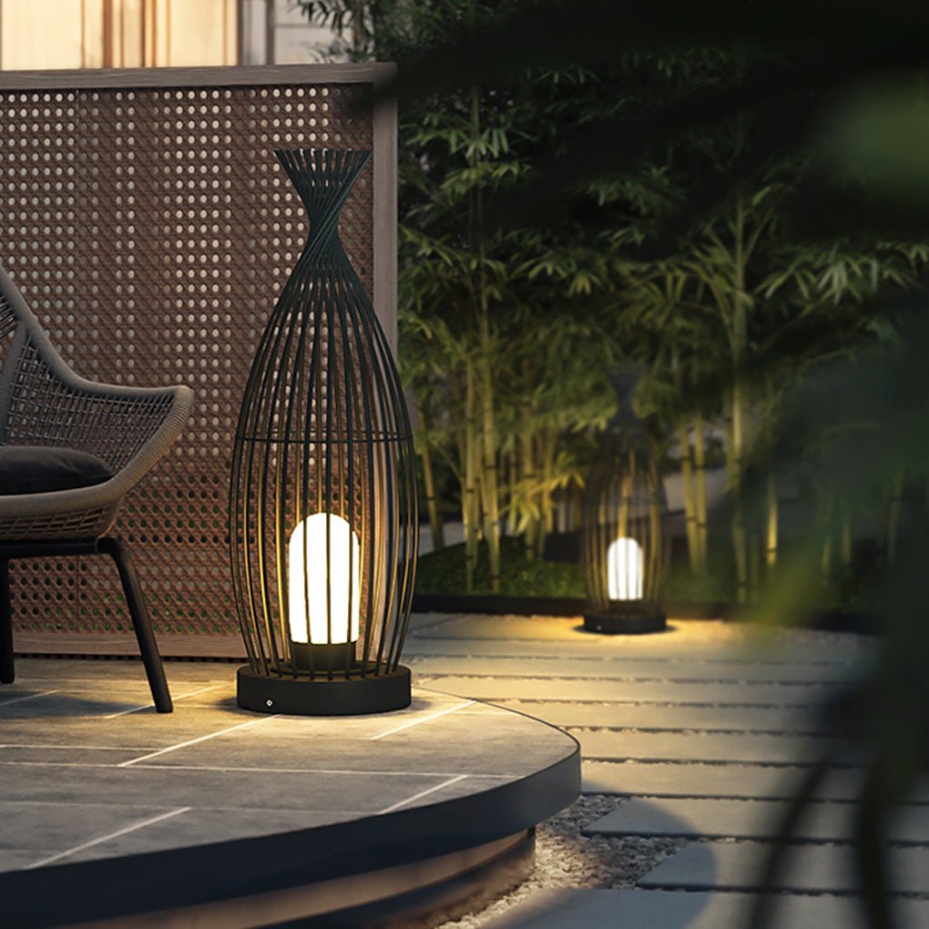 Industrial Courtyard Waterproof Caged LED Floor Light, Floor Lamp, detail 3