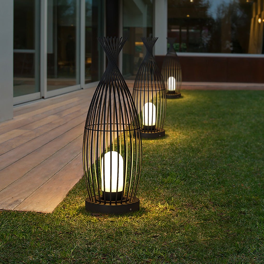 Industrial Courtyard Waterproof Caged LED Floor Light, Floor Lamp, detail 14