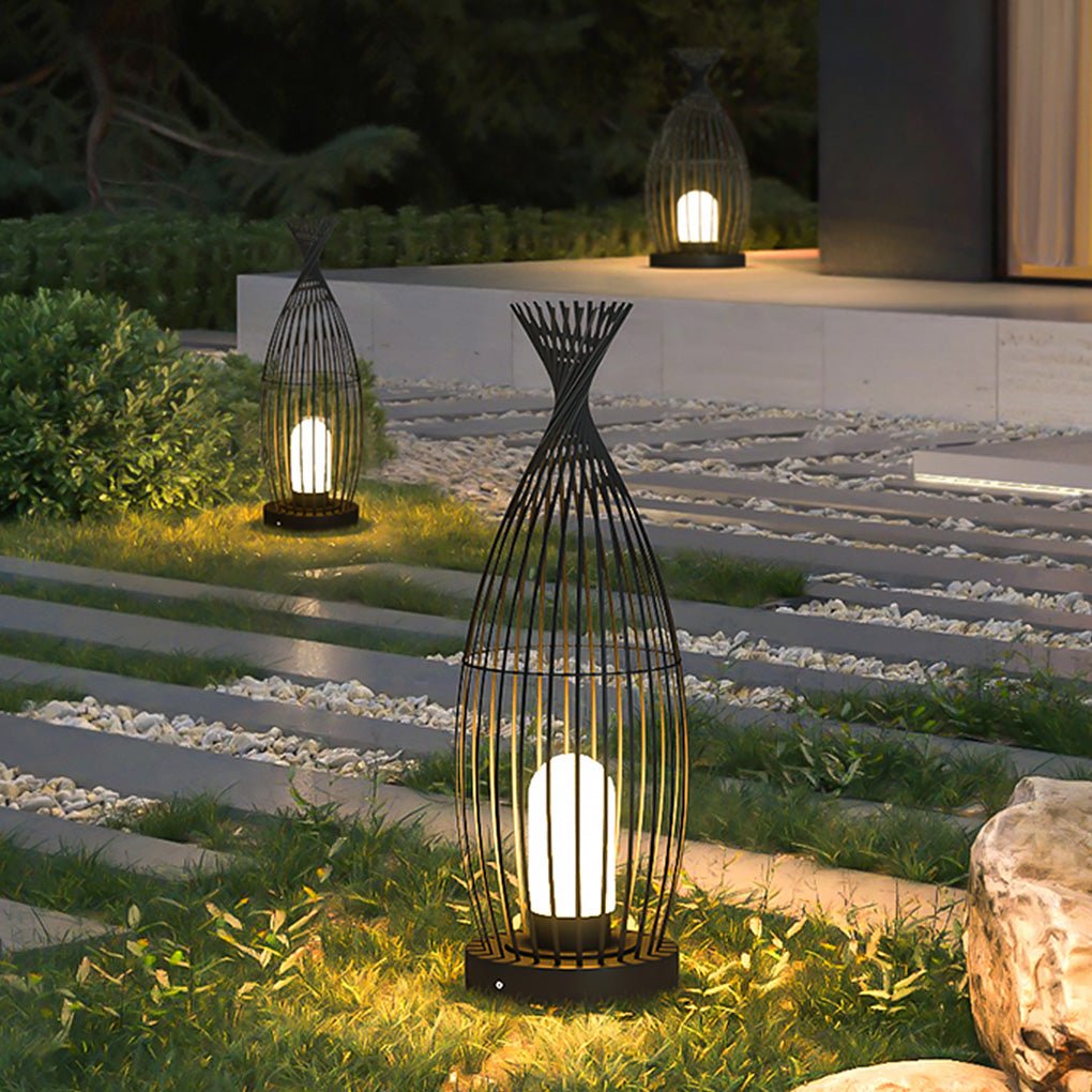 Industrial Courtyard Waterproof Caged LED Floor Light, Floor Lamp, detail 9