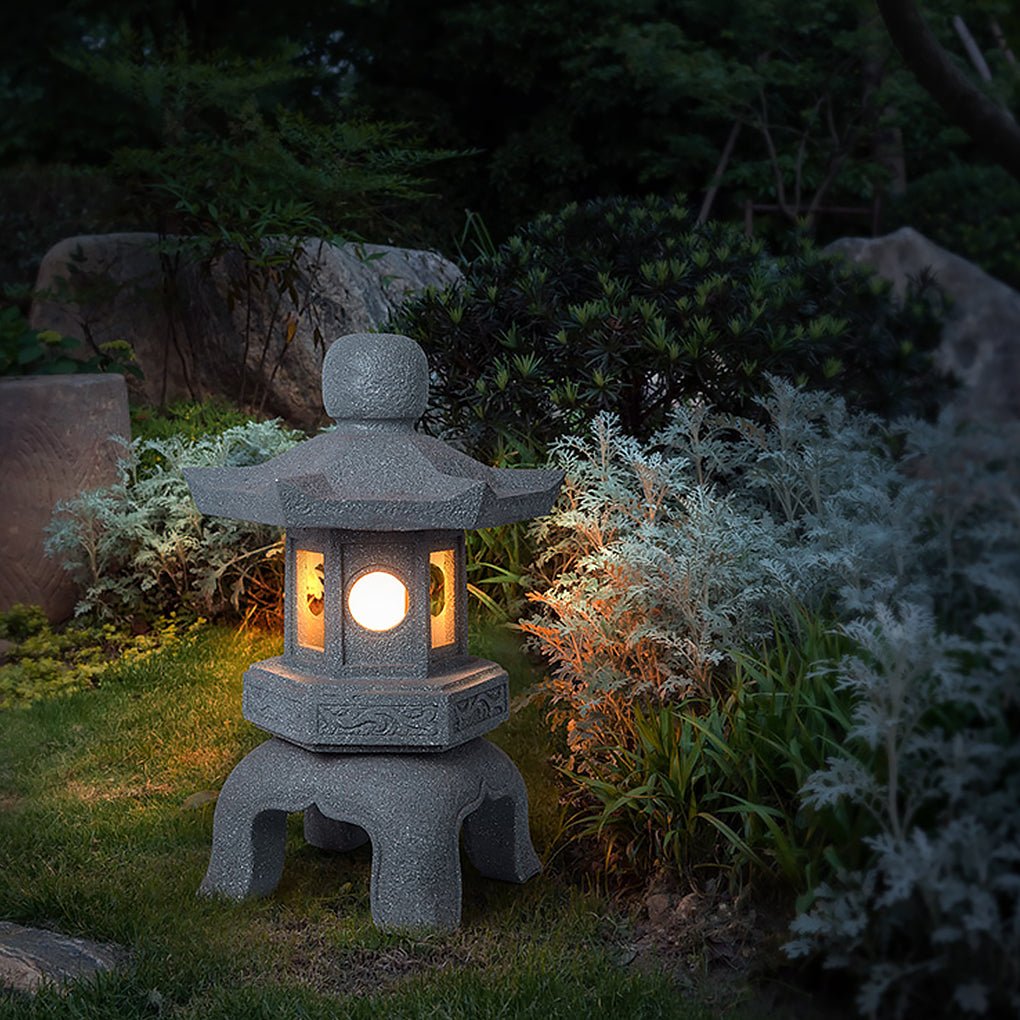 Exterior Garden Waterproof Landscape Lighting Decorative Imitation Stone Tower Light, Outdoor Wall Light, detail 3