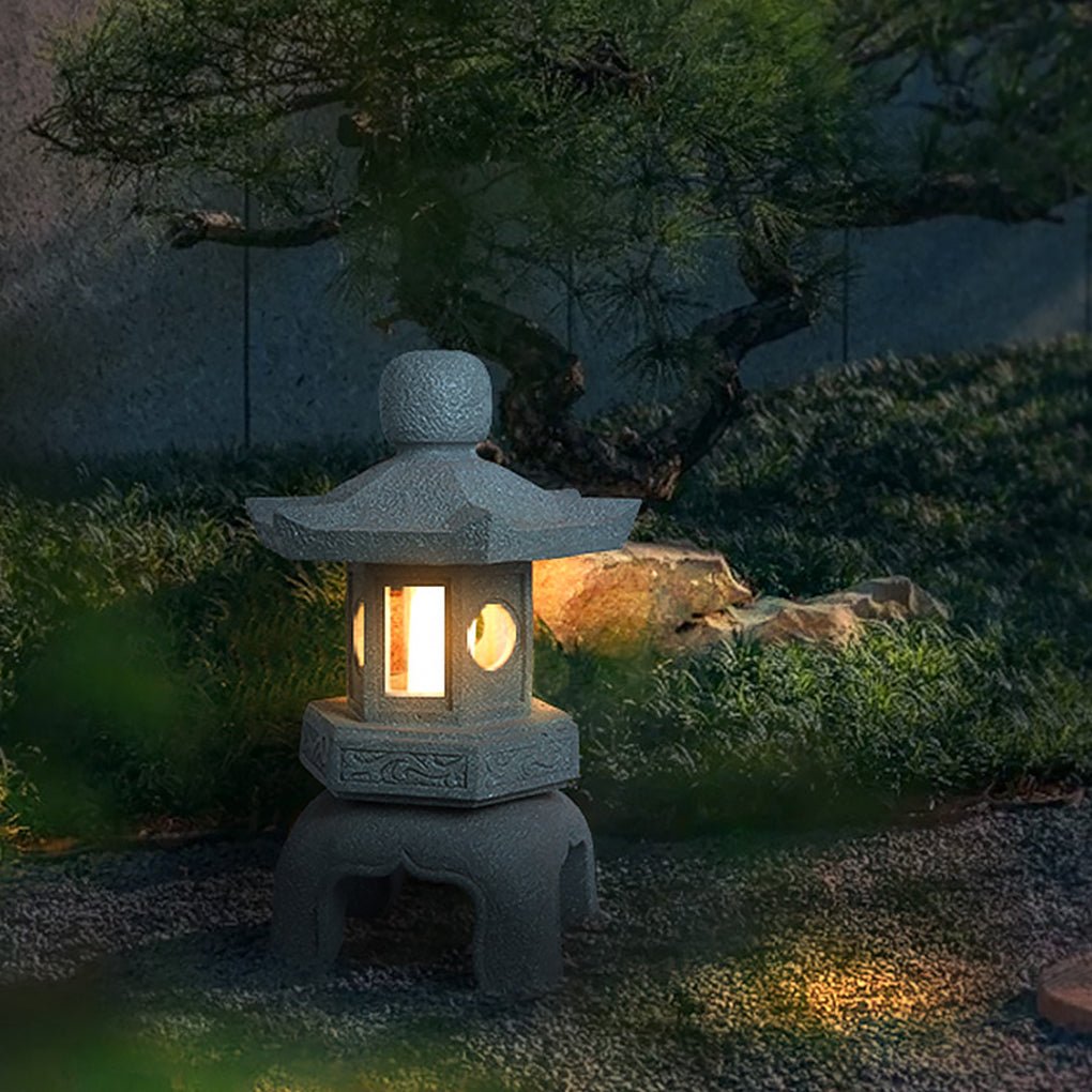 Exterior Garden Waterproof Landscape Lighting Decorative Imitation Stone Tower Light, Outdoor Wall Light, detail 4