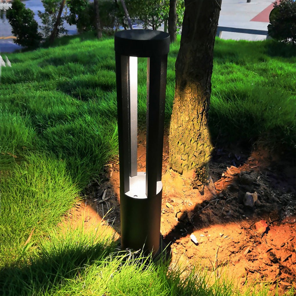 Circular Strips IP65 Waterproof Black Contemporary Exterior Light Pathway Lights, Outdoor Wall Light, detail 6