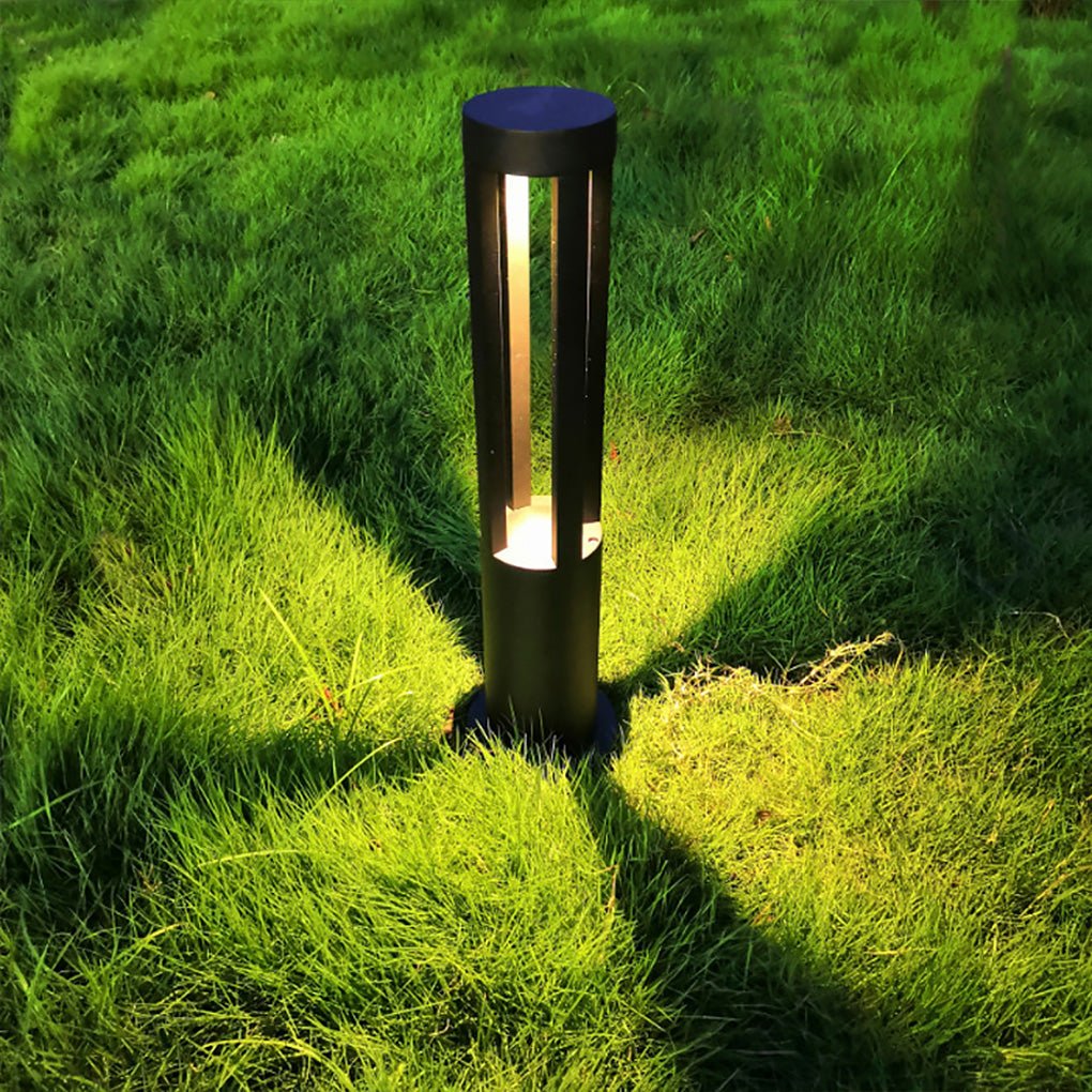 Circular Strips IP65 Waterproof Black Contemporary Exterior Light Pathway Lights, Outdoor Wall Light, detail 7