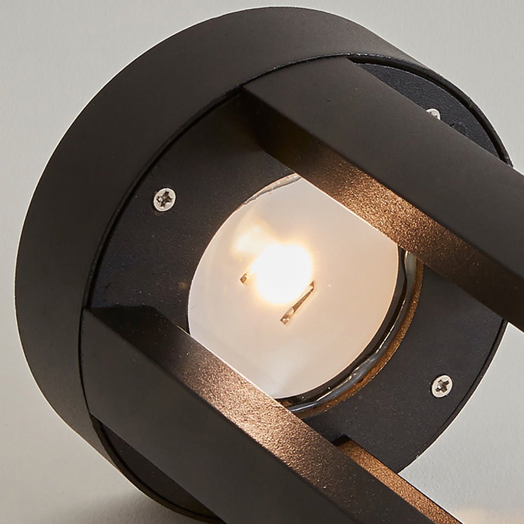 Circular Strips IP65 Waterproof Black Contemporary Exterior Light Pathway Lights, Outdoor Wall Light, detail 13
