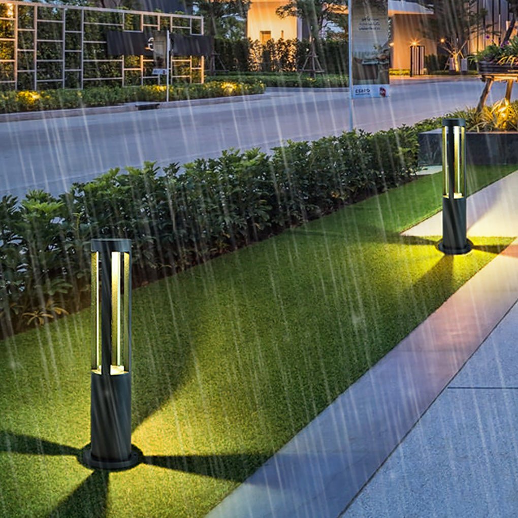 Circular Strips IP65 Waterproof Black Contemporary Exterior Light Pathway Lights, Outdoor Wall Light, detail 2