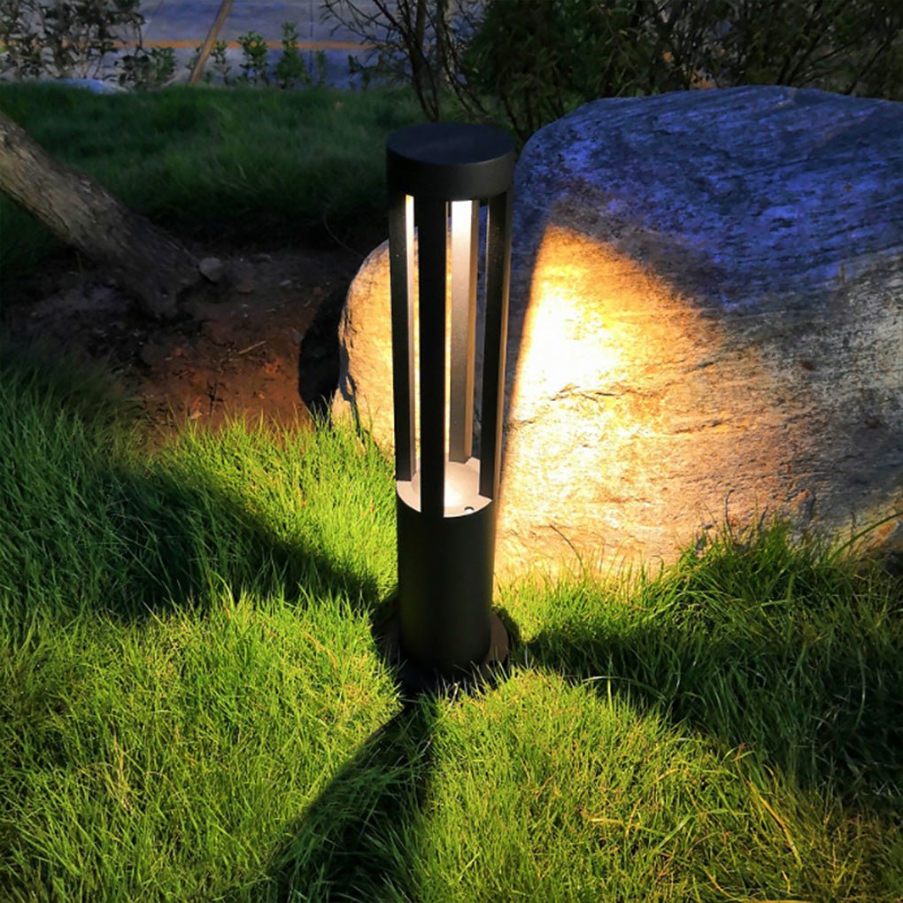 Circular Strips IP65 Waterproof Black Contemporary Exterior Light Pathway Lights, Outdoor Wall Light, detail 8