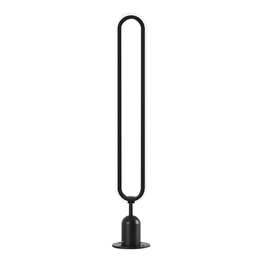Clean-Lined Long Oval Ring Led Waterproof Black Contemporary Solar Lights Exterior, Outdoor Wall Light, detail 11