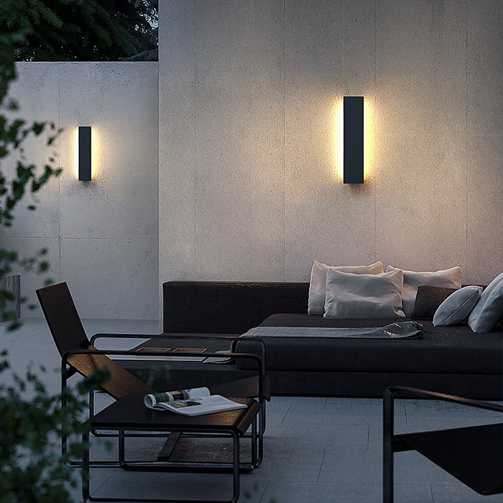 Exterior Contemporary Waterproof Long Strip Bright LED Wall Light for Villa Courtyard, Outdoor Wall Light, 47.2"