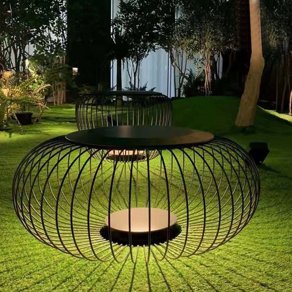 Exterior Waterproof Cage Shape Stool Table Light LED Landscape Lighting Courtyard Lamp, Outdoor Wall Light, detail 5