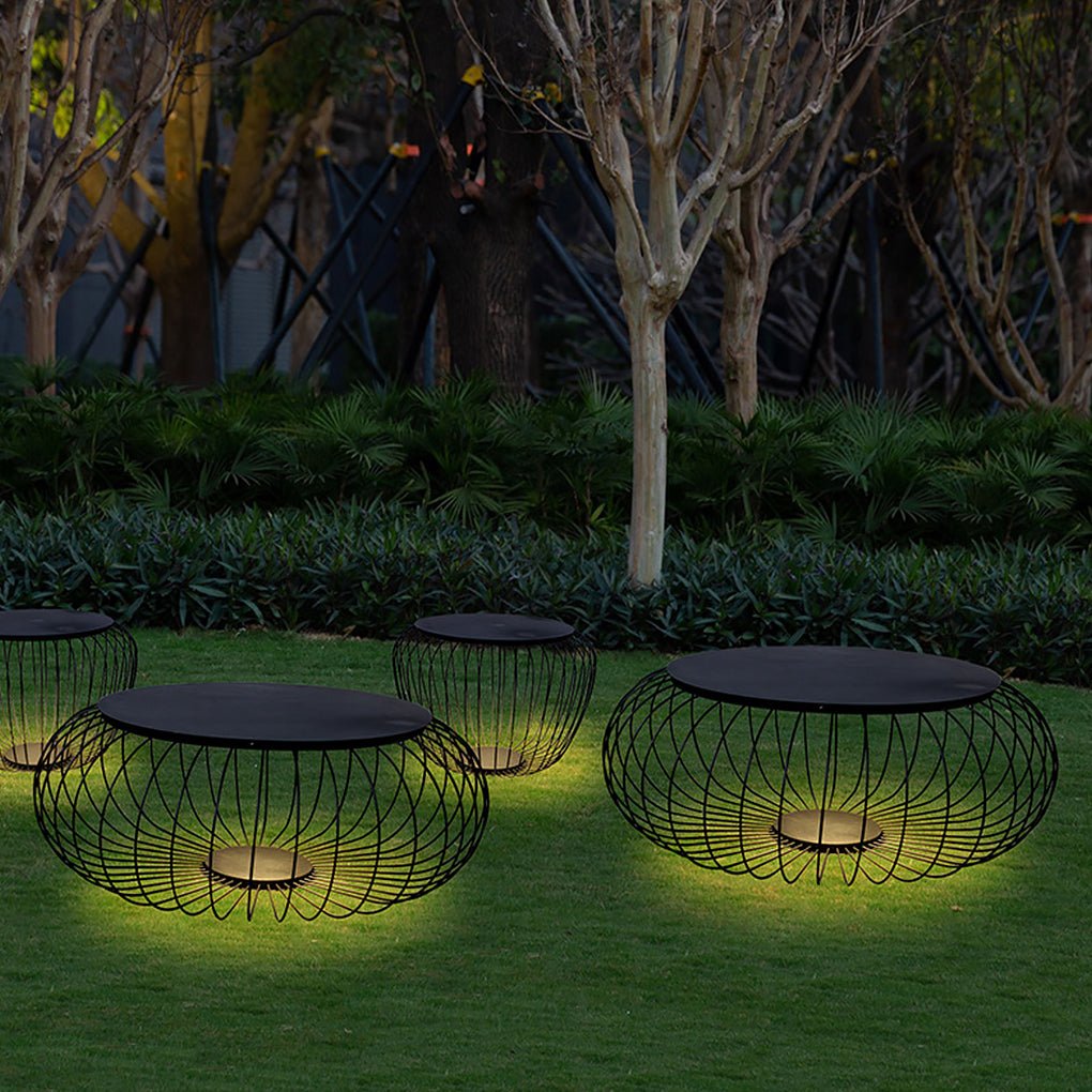 Exterior Waterproof Cage Shape Stool Table Light LED Landscape Lighting Courtyard Lamp, Outdoor Wall Light, detail 7