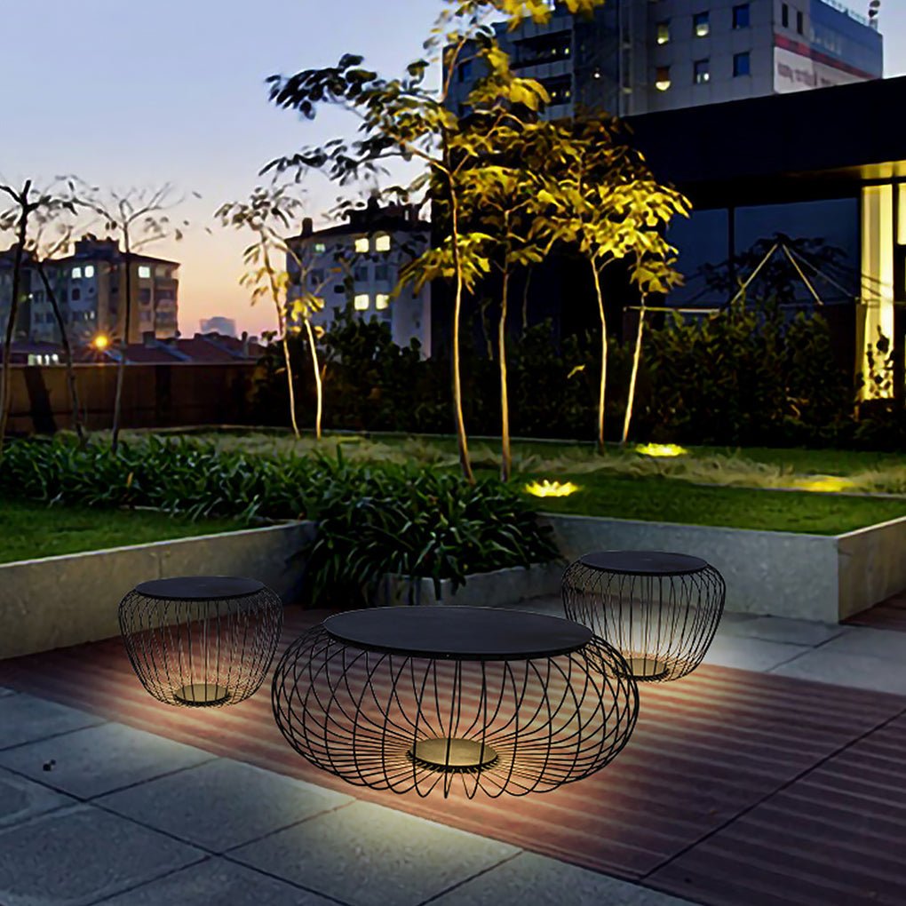 Exterior Waterproof Cage Shape Stool Table Light LED Landscape Lighting Courtyard Lamp, Outdoor Wall Light, detail 8