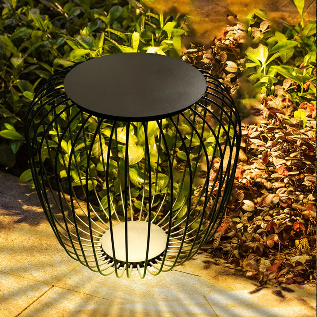 Exterior Waterproof Cage Shape Stool Table Light LED Landscape Lighting Courtyard Lamp, Outdoor Wall Light, detail 4
