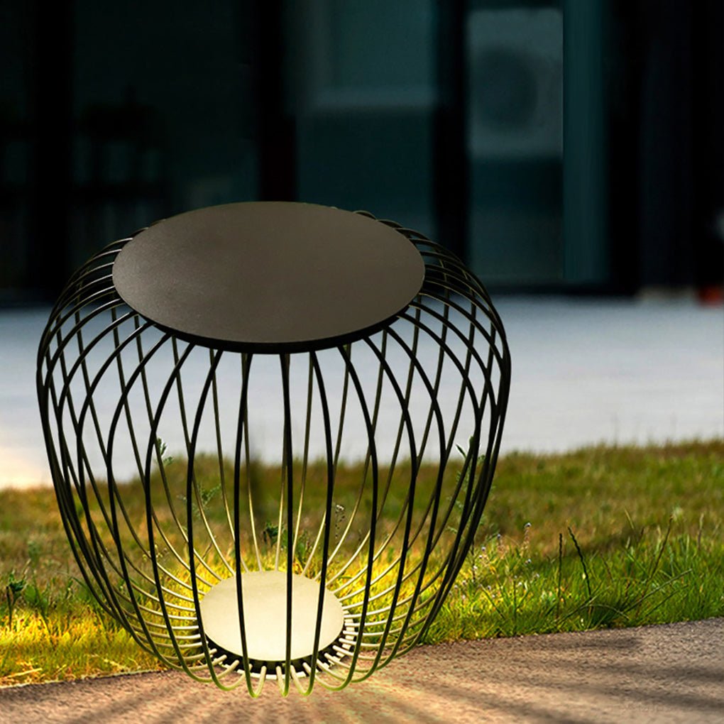 Exterior Waterproof Cage Shape Stool Table Light LED Landscape Lighting Courtyard Lamp, Outdoor Wall Light, detail 2