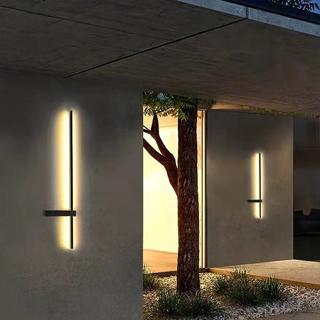 Interlaced Line Strips Waterproof Led Black Contemporary Exterior Wall Fixtures, Outdoor Wall Light, detail 2