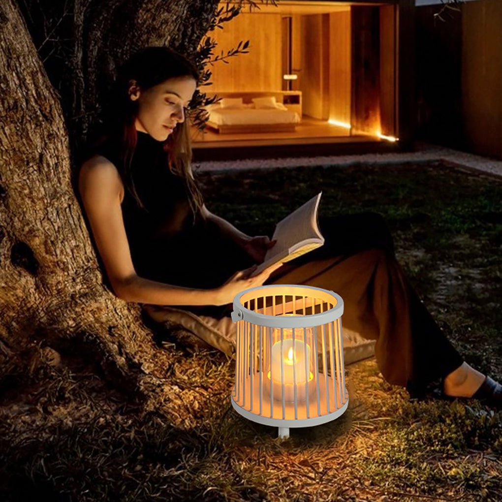 Exterior Waterproof Garden Light Rechargeable Portable Cage Landscape Lighting with US Plug, Outdoor Wall Light, detail 4