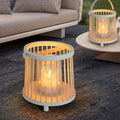 Exterior Waterproof Garden Light Rechargeable Portable Cage Landscape Lighting with US Plug, Outdoor Wall Light, Galvanized Steel/Glass