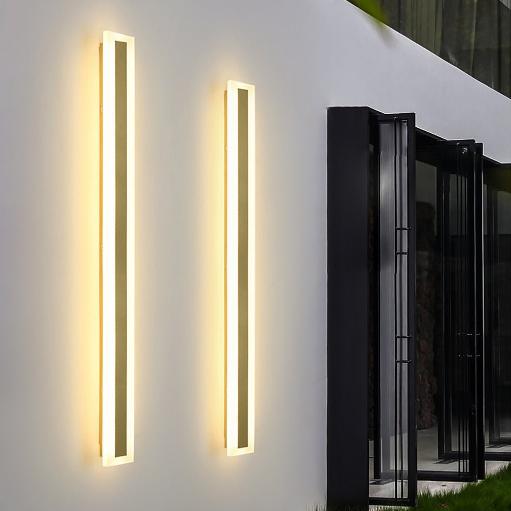 Exterior Waterproof Rust-proof Clean-Lined Strip LED Wall Fixtures Garden Light, Outdoor Wall Light, Hardware +Acrylic, 23.6"