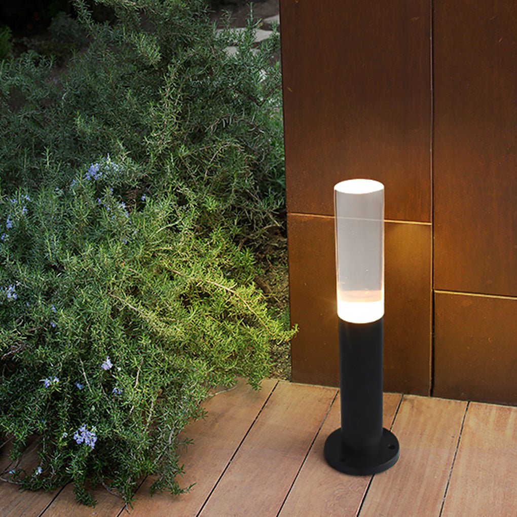 Transparent Acrylic Shade Aluminum Waterproof Contemporary Pathway Lights, Outdoor Wall Light, detail 4