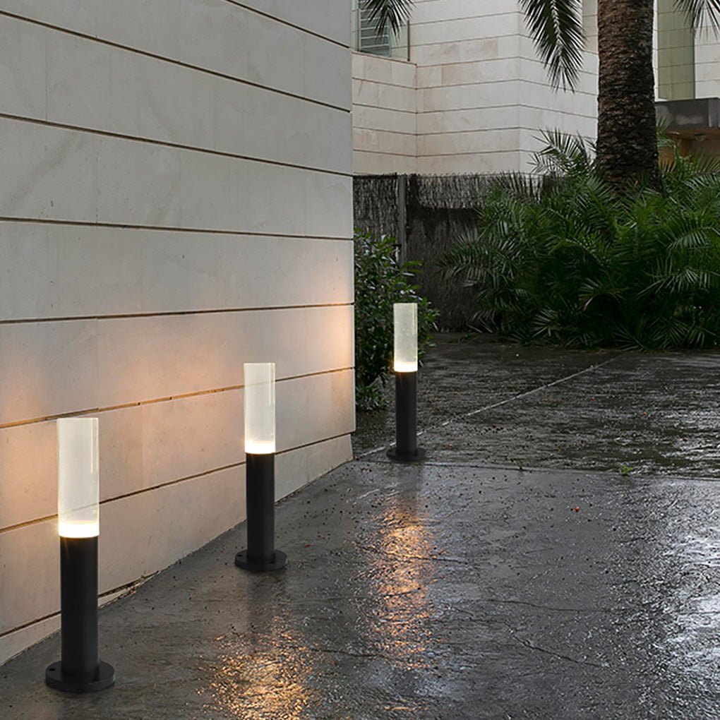 Transparent Acrylic Shade Aluminum Waterproof Contemporary Pathway Lights, Outdoor Wall Light, detail 2