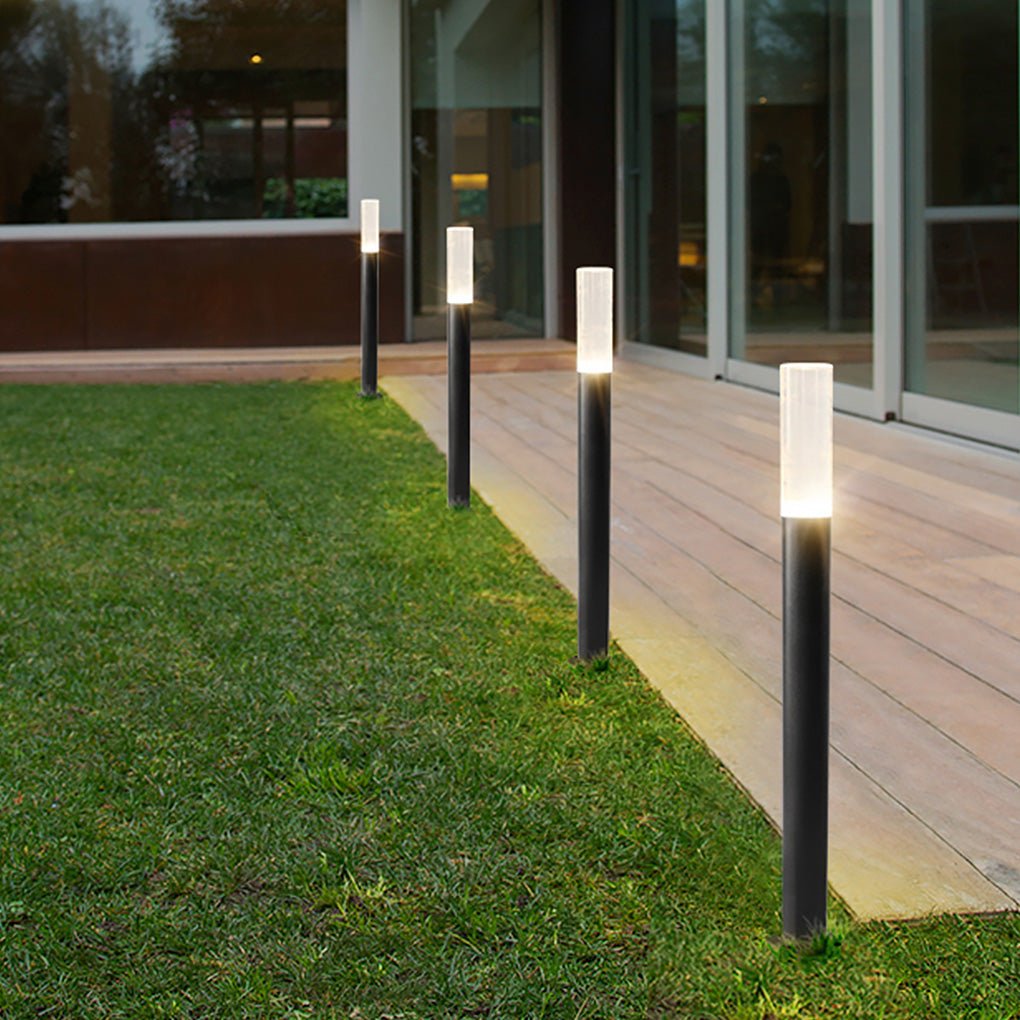 Transparent Acrylic Shade Aluminum Waterproof Contemporary Pathway Lights, Outdoor Wall Light, detail 3