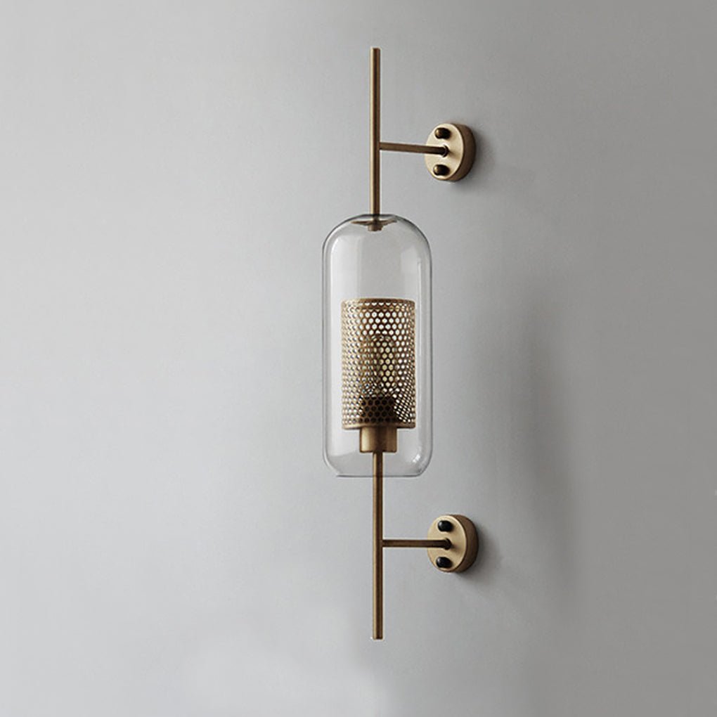 Personalized Creative Retro Industrial Style Corridor Bronze Glass Tank Wall Fixtures, Wall Sconce, detail 10