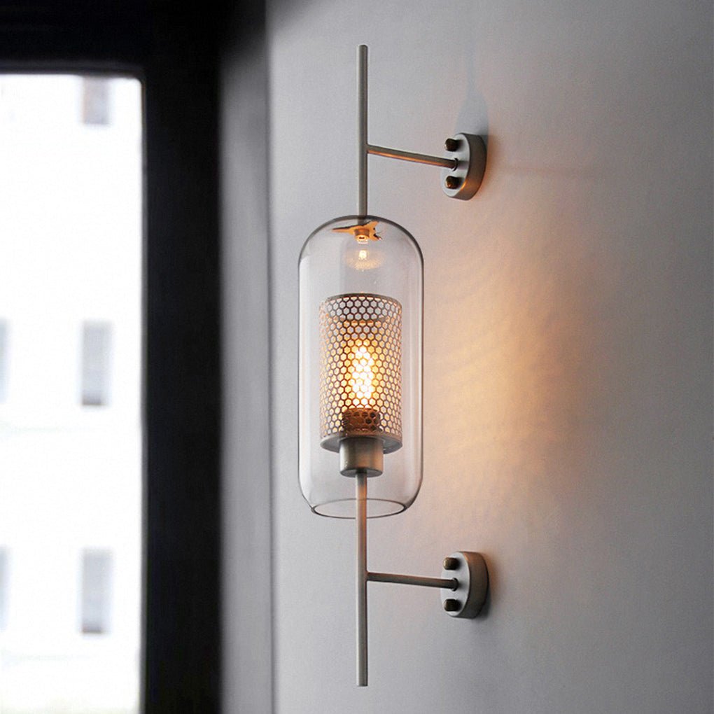 Personalized Creative Retro Industrial Style Corridor Bronze Glass Tank Wall Fixtures, Wall Sconce, detail 2