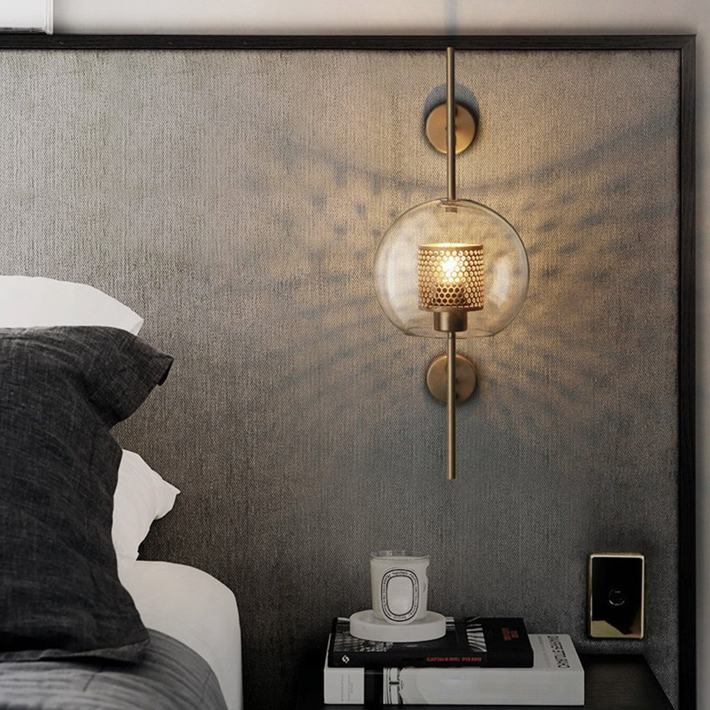 Personalized Creative Retro Industrial Style Corridor Bronze Glass Tank Wall Fixtures, Wall Sconce, detail 6