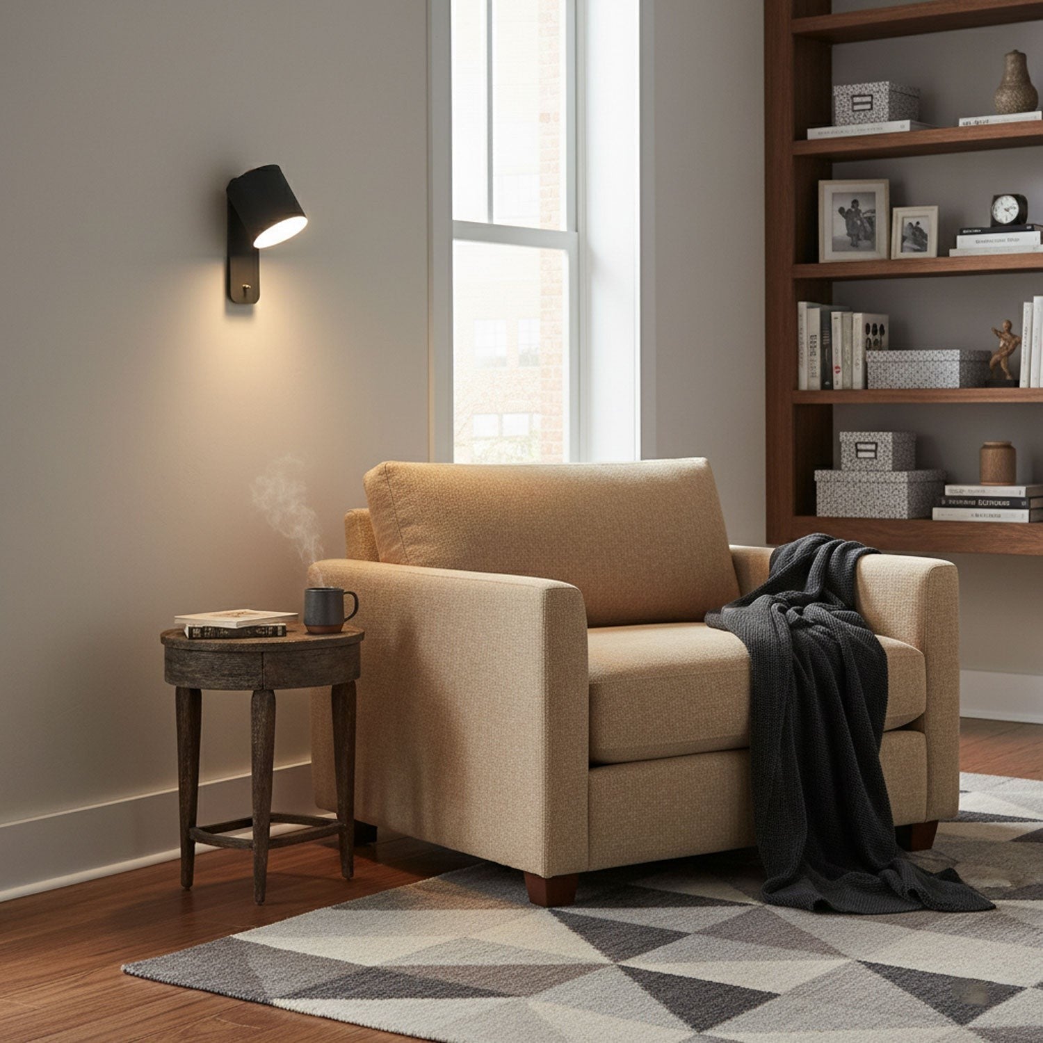 Pivot Cylinder Wall Light, Bedroom Wall Sconce, detail 10