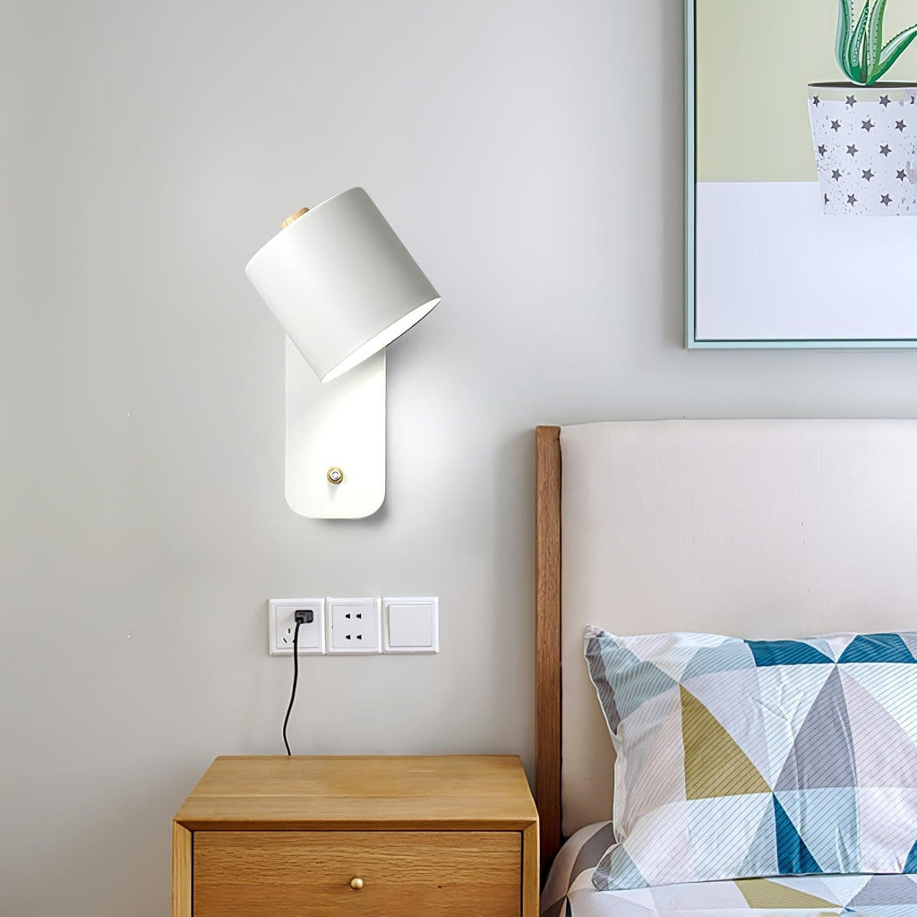 Pivot Cylinder Wall Light, Bedroom Wall Sconce, detail 16