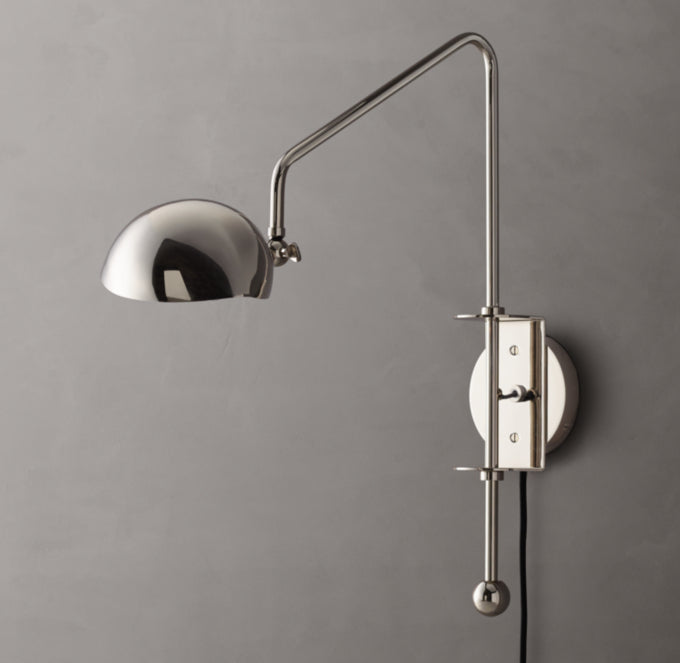 Convessi Swing-Arm Wall Light, Plug-In Wall Sconce, detail 18