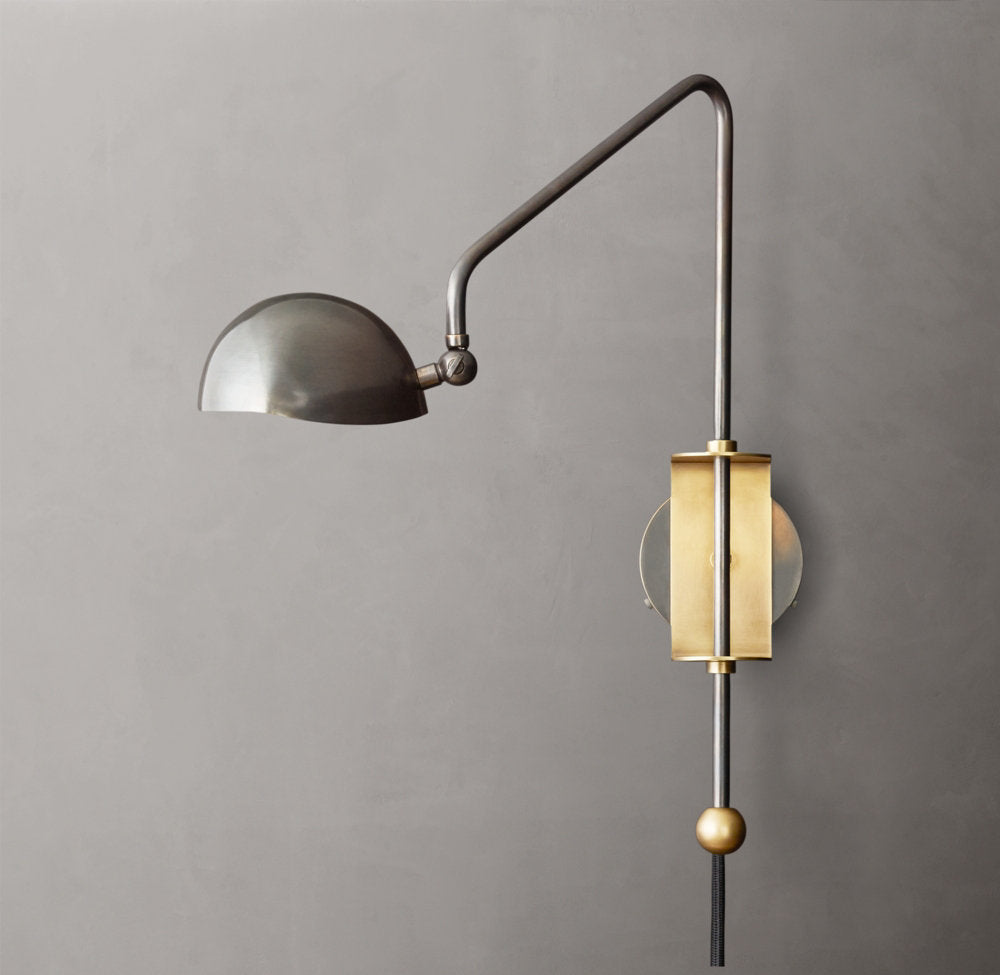Convessi Swing-Arm Wall Light, Plug-In Wall Sconce, detail 11