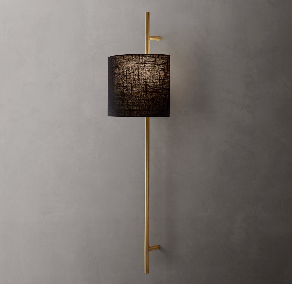 Vela Octagonal Bar Sconce - Circular Shade, Bedroom Wall Sconce, detail 7