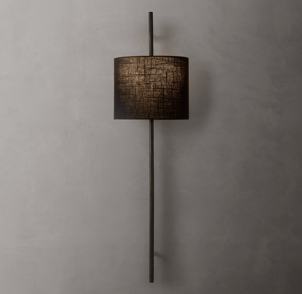 Vela Octagonal Bar Sconce - Circular Shade, Bedroom Wall Sconce, detail 11