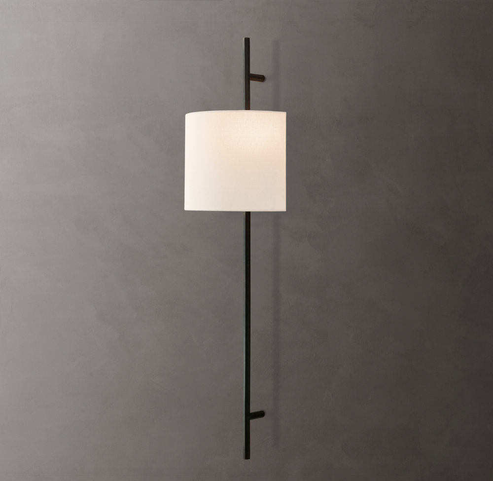 Vela Octagonal Bar Sconce - Circular Shade, Bedroom Wall Sconce, detail 3