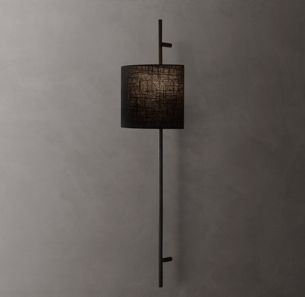 Vela Octagonal Bar Sconce - Circular Shade, Bedroom Wall Sconce, detail 12