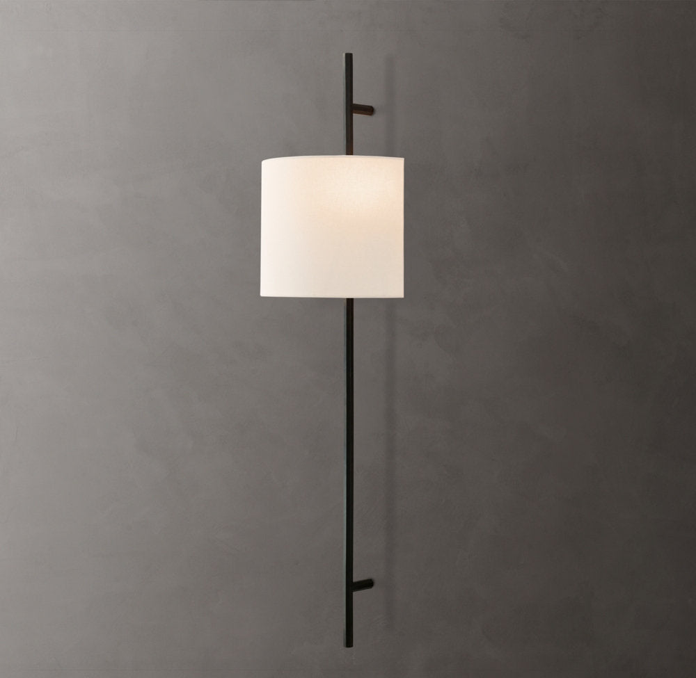 Vela Octagonal Bar Sconce - Circular Shade, Bedroom Wall Sconce, detail 9
