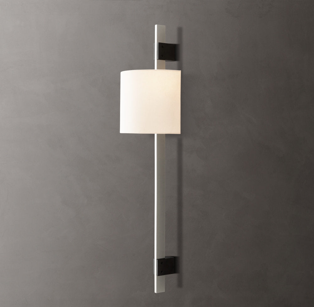 Vela Box Bar Sconce - Circular Shade, Bedroom Wall Sconce, detail 15