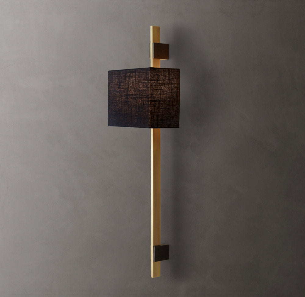 Vela Box Bar Sconce - Box Shade, Bedroom Wall Sconce, detail 7