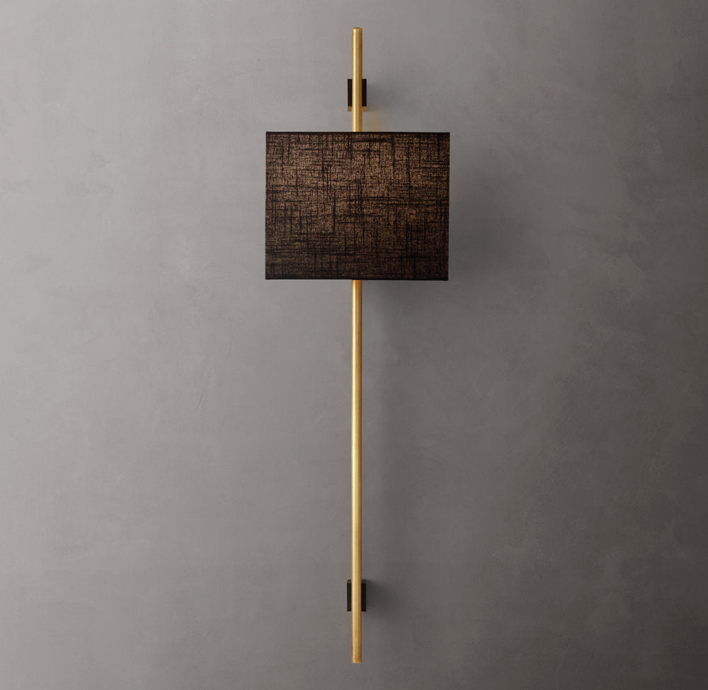Vela Circular Bar Sconce - Box Shade, Bedroom Wall Sconce, detail 6