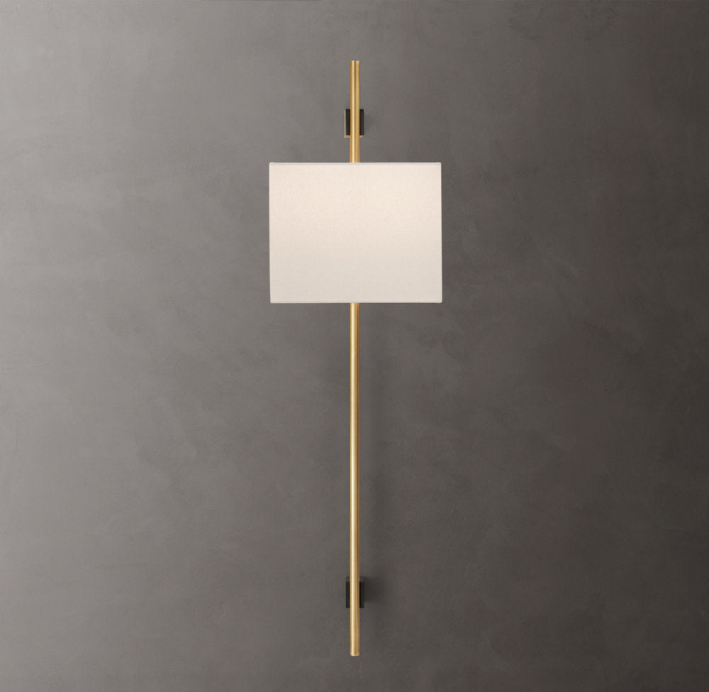 Vela Circular Bar Sconce - Box Shade, Bedroom Wall Sconce, detail 5