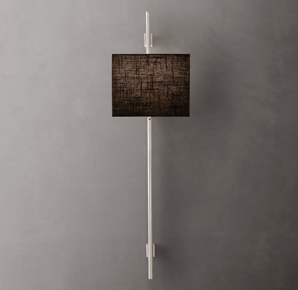 Vela Circular Bar Sconce - Box Shade, Bedroom Wall Sconce, detail 16