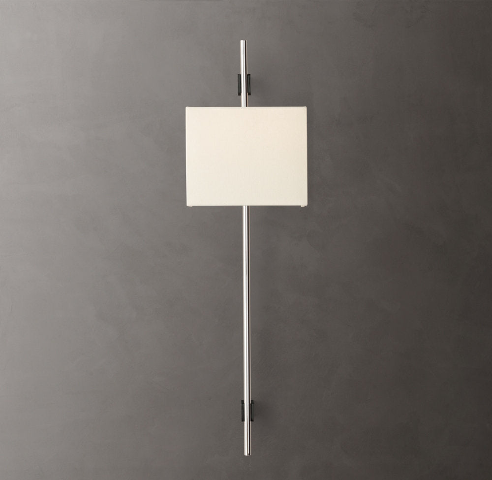 Vela Circular Bar Sconce - Box Shade, Bedroom Wall Sconce, detail 15