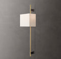 Vela Circular Bar Sconce - Box Shade, Bedroom Wall Sconce, Dimensions Round Bar: 12"